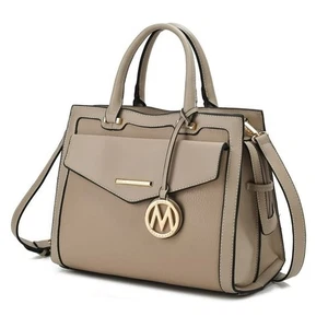 Colección MKF Alyssa Cuero Vegano Mujer Multi Bolsillo, Taupe --U6-- - Imagen 1 de 3