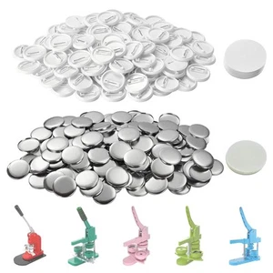 200 Sets 32 mm 1.25 inch Blank Button Supplies Round Badges Buttons Parts for... - Picture 1 of 9