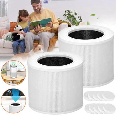 MARKENLOS Luftreiniger Ersatzfilter, 2x Filterelemente für LEVOIT Core Mini Luftreiniger