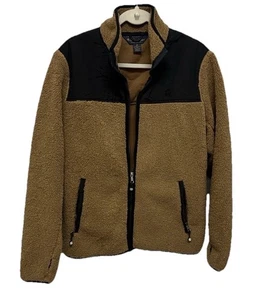 Chaqueta polar Brooks Brothers Sherpa para hombre talla mediana VIAJES AL AIRE LIBRE acogedora cálida - Imagen 1 de 6