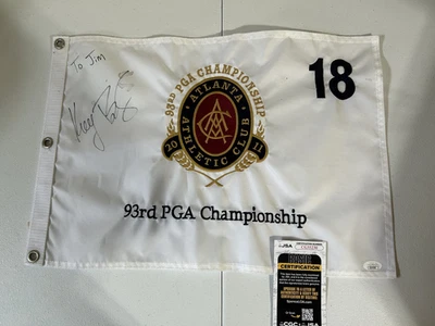 KEEGAN BRADLEY Signed 2011 PGA Championship Flag Atlanta Athletic Club COA JSA Foto 1 de 4