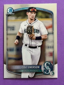 Colt Emerson 2025 Bowman Chrome (RC, SP) Chrome Prospect #BCP-17 Mariners - Picture 1 of 2
