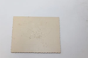 Antique 1893 Embossed Wedding Invitation Folded with Deckle Edge - Picture 1 of 7