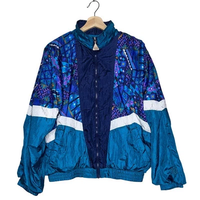 Chaqueta cortavientos/chaqueta Wilson’s vintage años 90 retro azul púrpura talla mediana  Foto 1 de 4