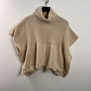 The Loft Outlet Creamy Beige Turtle Neck Cabled Poncho Sweater Size XS/S - Picture 1 of 5