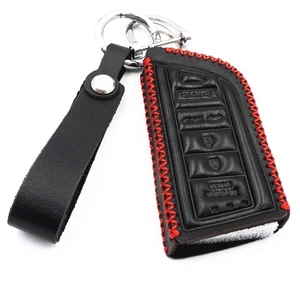 For 2022 2023 Acura MDX RDX TLX Black Leather 5 Buttons Smart Key Fob Case Cover - Picture 1 of 5