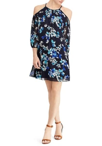 NWT AMERICAN LIVING BLUE FLORA; CHIFFON SHIFT DRESS SIZE 10 $89 - Picture 1 of 2