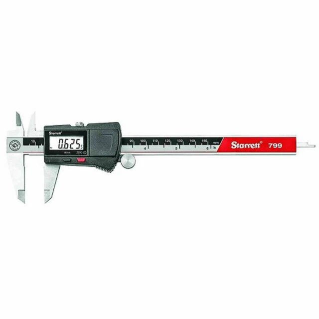 Starrett EC799A-6/150 LCD Electronic Caliper Measuring Tool - Black