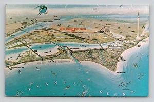 John F. Kennedy Space Center NASA Aerial View VTG Postcard - Picture 1 of 2