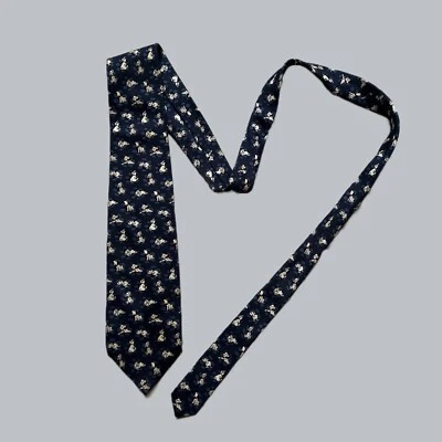 THE DISNEY STORE 101 Dalmatians Vintage Silk Tie Made in Italy - Imagem 1 de 4