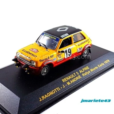 Renault 5 Alpine #19 Ragnotti - Andrie Montecarlo 1978 qualità 1:43 IXO - Immagine 1 di 4