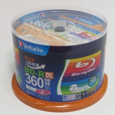 Verbatim Blank Blu-ray Discs 50GB BD-R DL 4x 6x bluray JAPAN - Image 1 of 4