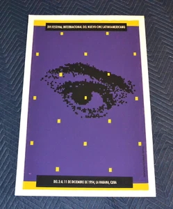Póster original de la película cubana 1994 "16º Festival de arte cinematográfico de cine. Púrpura - Imagen 1 de 3