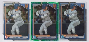 (3) Jett Williams 2024 BOWMAN REFRACTOR BRILLO LUNAR + CROMO + PROSPECTO LOTE METS - Imagen 1 de 1