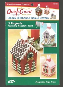 Holiday Birdhouse Tissue Covers Plastic Canvas Patterns Christmas Easter L28 - Picture 1 of 2