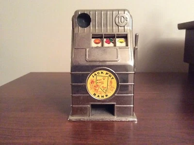 Jackpot Bank Toy Slot Machine (not Working) Reno Plastic Co. - Image 1 of 4