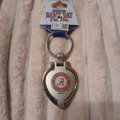 Alabama Crimson Tide Metal Heart Locket Keychain [NEW] Key Chain Picture Frame - Image 1 of 4