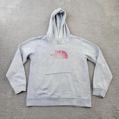 The North Face Hoodie Girls Large Gray Performance/Cotton Pockets Long Sleeve - Image 1 of 4