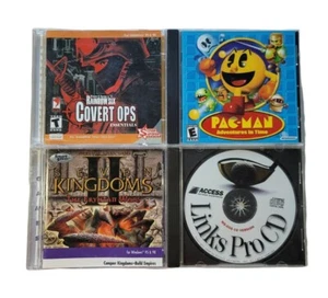 4 PC CD-ROM Games Rainbow Six Covert OPS Seven Kingdoms II Pac-Man Links Pro - Picture 1 of 6