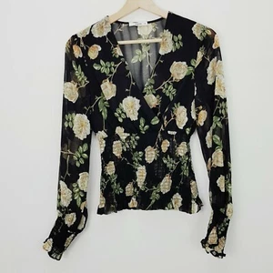 SHEIKE Womens Size 6 Floral Print Long Sleeve Blouse Top - Picture 1 of 6