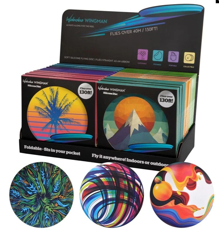 Adult Frisbee Waboba Wingman- Foldable Silicone Disc-Fly Straight and Far