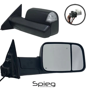 Pair Towing Side Mirror for 2019-24 RAM 1500 Power Heated Signal Puddle Lamp BSM - Picture 1 of 9