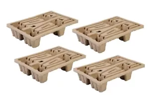 4 Einweg Palette Pappe Karton 60x40x13cm Versand Material Versandmaterial - Bild 1 von 4
