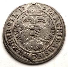 AUSTRIA 3 KREUZER 1701 CB Silver KM#173 Leopold I. LL1.4