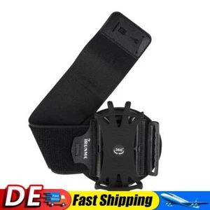 Outdoor Sport Telefon Uchwyt na nadgarstek Zdejmowany obrotowy pasek na telefon (czarny) DE - Zdjęcie 1 z 12