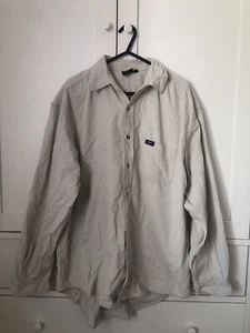 Cotton Traders Suede Long Sleeve Shirt Off White Medium - Picture 1 of 6