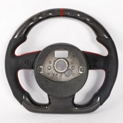 Rueda de acero para B8.5 2013+ S3 S4 S5 S6 S7 S8 fibra de carbono plana deportiva Foto 1 de 4