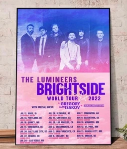 Poster vtg 2022 - The Lumineers Brightside World Tour 2022 Poster, gift for fans - Picture 1 of 8