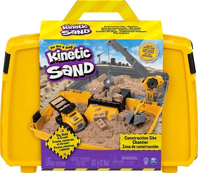 Kinetic Sand 6055877 Baustellen Koffer Spielset Spielzeug ab 3 Jahren 907 g - Bild 1 von 4