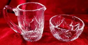 Crystal Creamer And Sugar Bowl Set - Picture 1 of 12