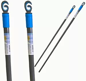 2x Heavy Duty Extending Washing Line Prop Outdoor Clothes Metal Pole Support - Picture 1 of 7