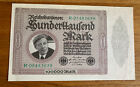 Banknot Rzeszy 100 000 marek Helmut Schmidt czasopismo "Mut"
