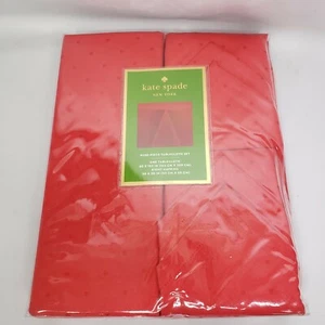 Kate Spade RED Tablecloth Napkin Set Larabee Dot Holiday Christmas 9 Piece - Picture 1 of 5