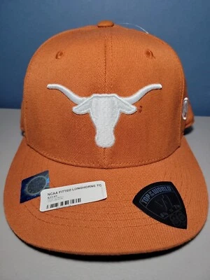 Top Of The World NCAA Texas Longhorns Béisbol Curvo Bill Ajustado Equipo Sombrero #2 Foto 1 de 4