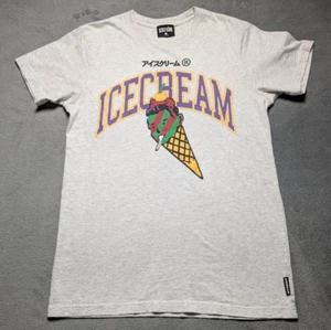 Icecream Graphic T-Shirt Small Grey Japanese Text Designer Streetwear - Picture 1 of 8