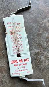 Bellechester Minnesota COONIE & GERT VINI LIQUORI pubblicità termometro WABASHA - Foto 1 di 5