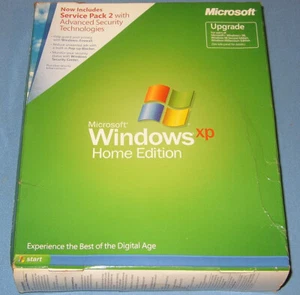 Microsoft Windows XP Home Edition Upgrade Version 2002 CD + Key for 98 Me In Box - Picture 1 of 14