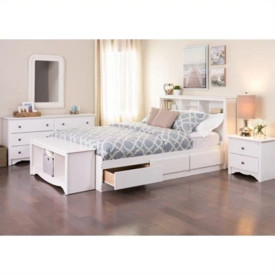 Juego de Dormitorio Monterey Queen Size 5 Piezas Madera en Blanco Foto 1 de 4