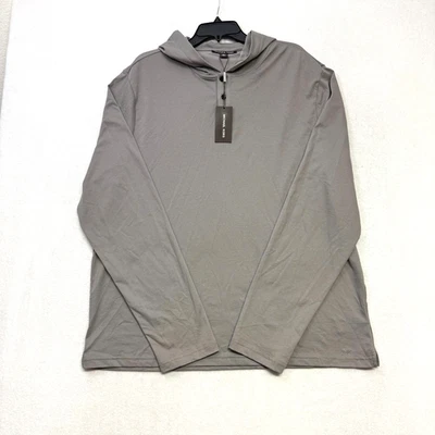 Michael Kors Men’s XXL Hooded Henley Shirt Concrete Gray NWT $128 Cotton Blend - Image 1 of 4