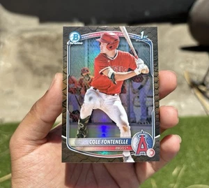 2025 Bowman Chrome Prospects 1st Bowman Cole Fontenelle #BCP-32 Reptilian - Picture 1 of 2