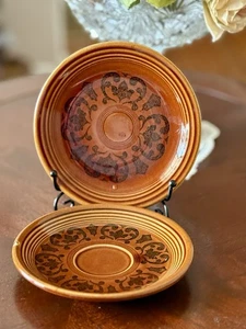 Vintage Keramik PotteryAmberstone von Sheffield Salatteller, 5", braun, 2er Set - Bild 1 von 5