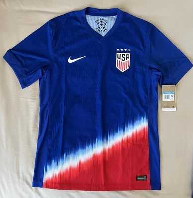 Nike USA Authentic 24/25 Away Soccer Jersey Size M Red/White/Blue BNWT $170 - Image 1 of 4