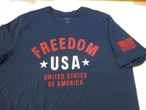 UNITED STATES OF AMERICA FLAG FREEDOM USA UNDER ARMOUR LOOSE FIT T-SHIRT XL - Picture 1 of 10
