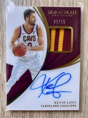2018-19 Panini Immaculate Kevin Love Patch Jersey Auto /35 Jazz Cavaliers - Image 1 of 2