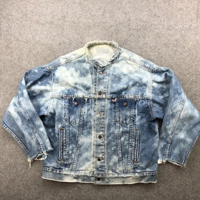 Chaqueta Levis De Colección Para Hombres Grande Azul Lavado Ácido Denim Envejecido Camionero EE. UU. 90s Foto 1 de 4
