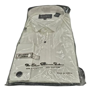 Broadway Tuxmakers Men's Collar Stay White Polyester Cotton XL - Picture 1 of 4